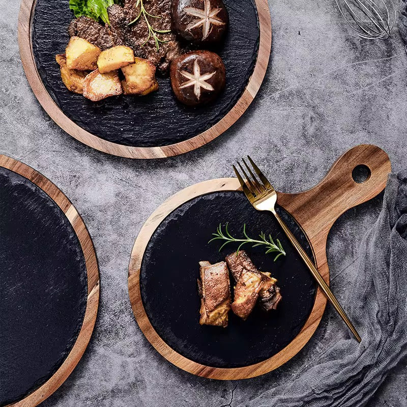 Wood & Stone Plate Small, big Farawla