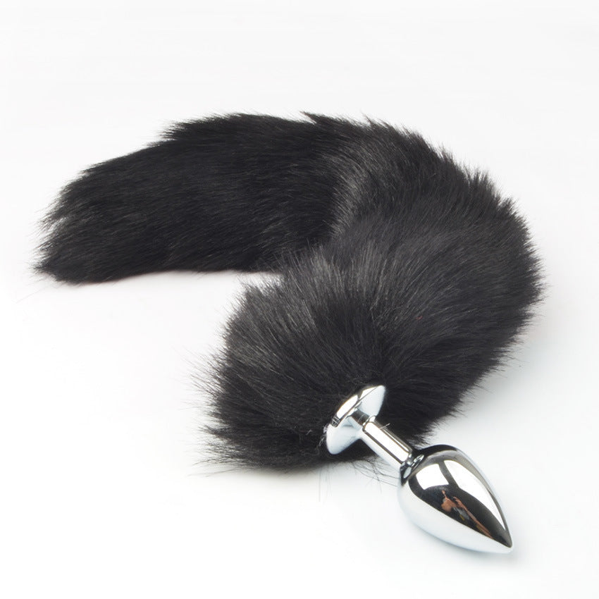 FOX Plug - Black - S Size - Metal/Fox Fur Ideal Lingerie