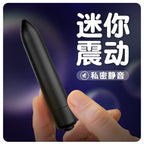 Black Silver Pointed Bullet Vibrator - Multiple Modes TH Shop
