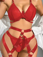 Fiery Red Temptation Lingerie Set Ideal Lingerie