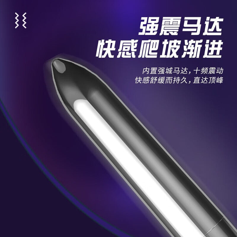 Black Silver Pointed Bullet Vibrator - Multiple Modes TH Shop