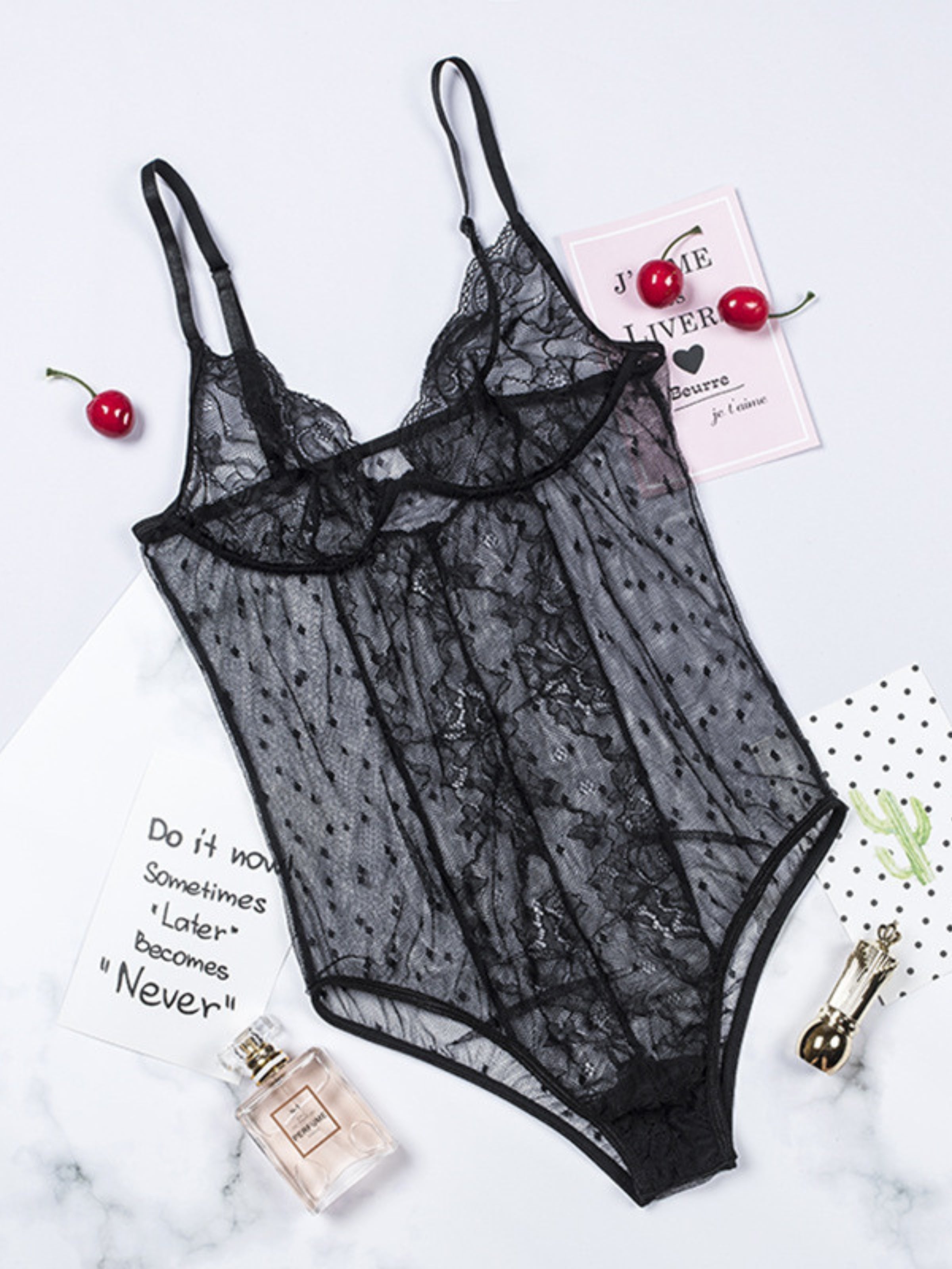 Midnight Allure Lace Bodysuit Ideal Lingerie