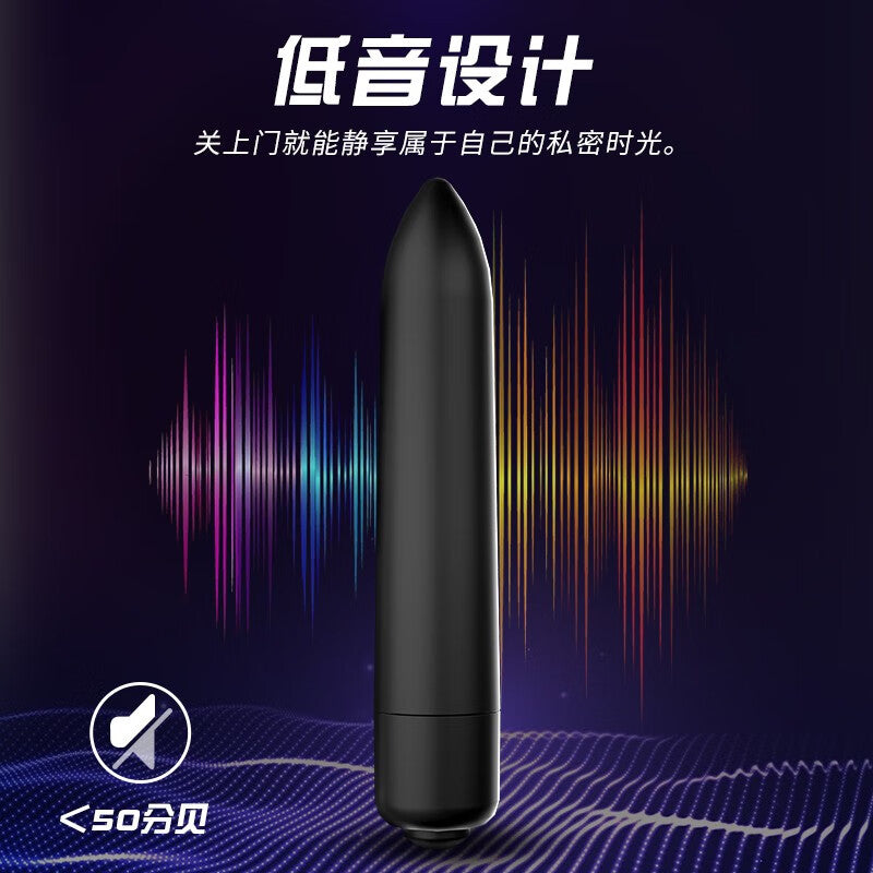 Black Silver Pointed Bullet Vibrator - Multiple Modes TH Shop