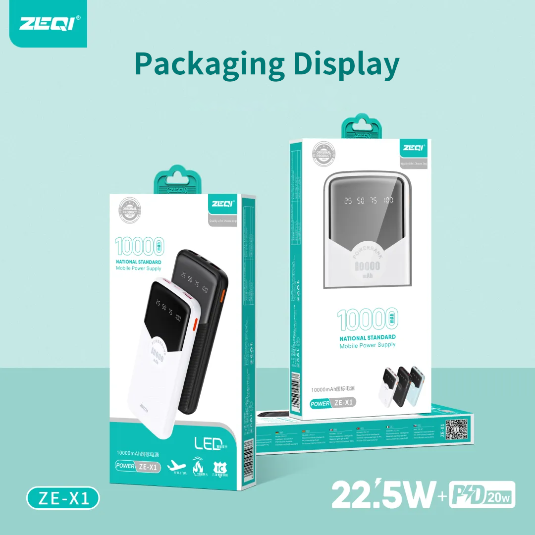 Zeqi 10,000mAh Powerbank – Compact USB Charging Martika Trendy Finds