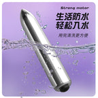 Black Silver Pointed Bullet Vibrator - Multiple Modes TH Shop