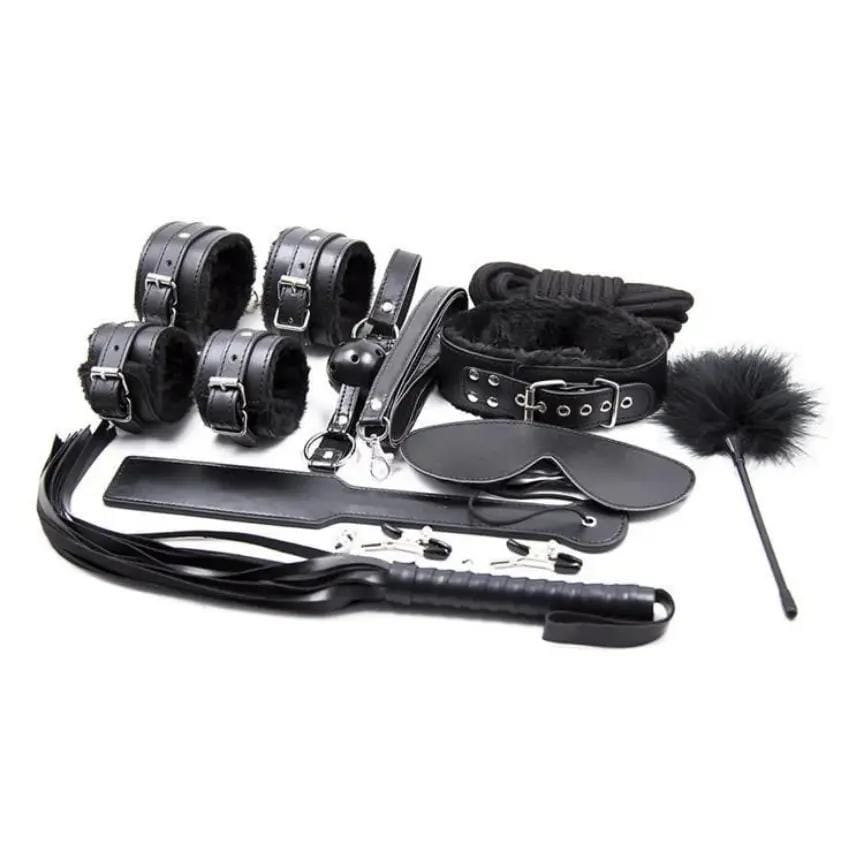 14-Piece Black BDSM Set Ideal Lingerie