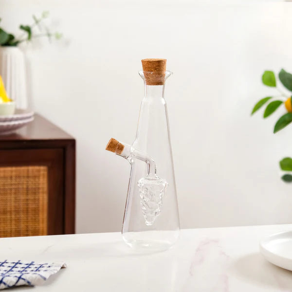 Premium Olive Oil & Vinegar Glass Dispenser – Transparent | Beirut Kitchen Essential Martika