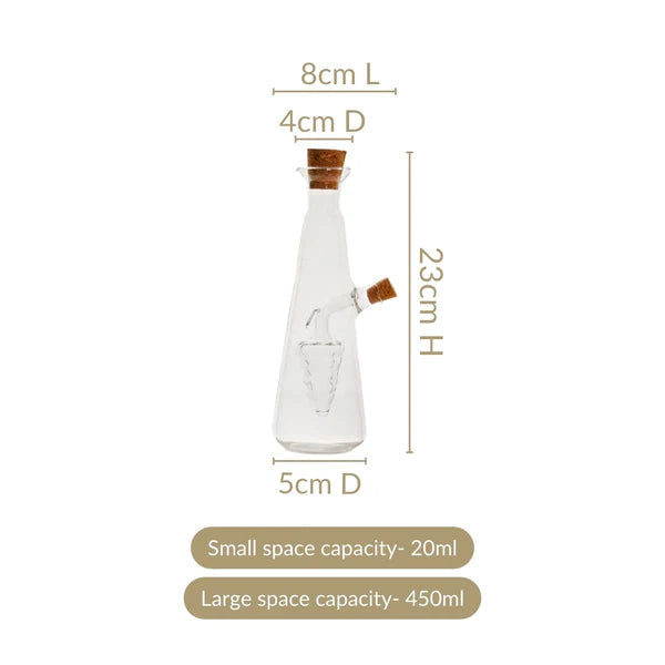 Premium Olive Oil & Vinegar Glass Dispenser – Transparent | Beirut Kitchen Essential Martika