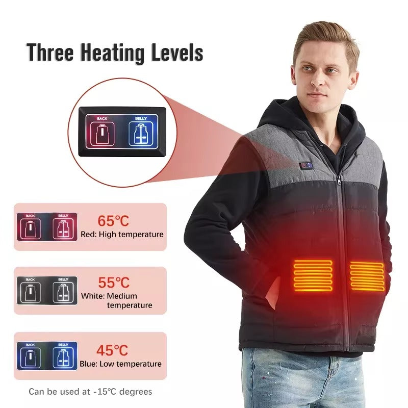 The Thermal Cocoon Vest in Grey & Black Fili & Kili