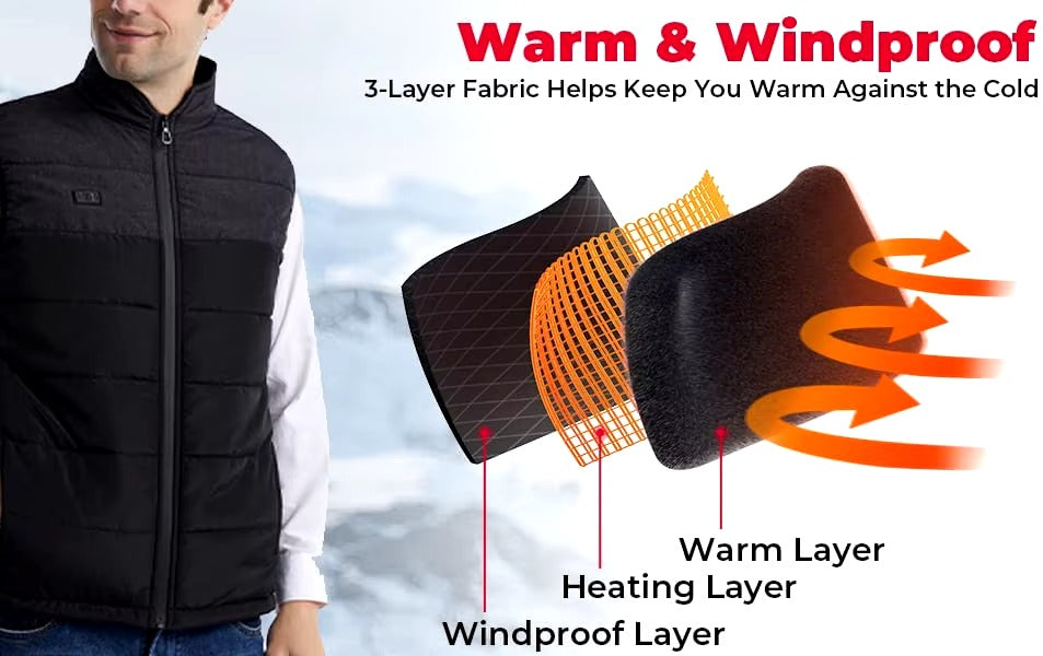 The Thermal Cocoon Vest in Grey & Black Fili & Kili
