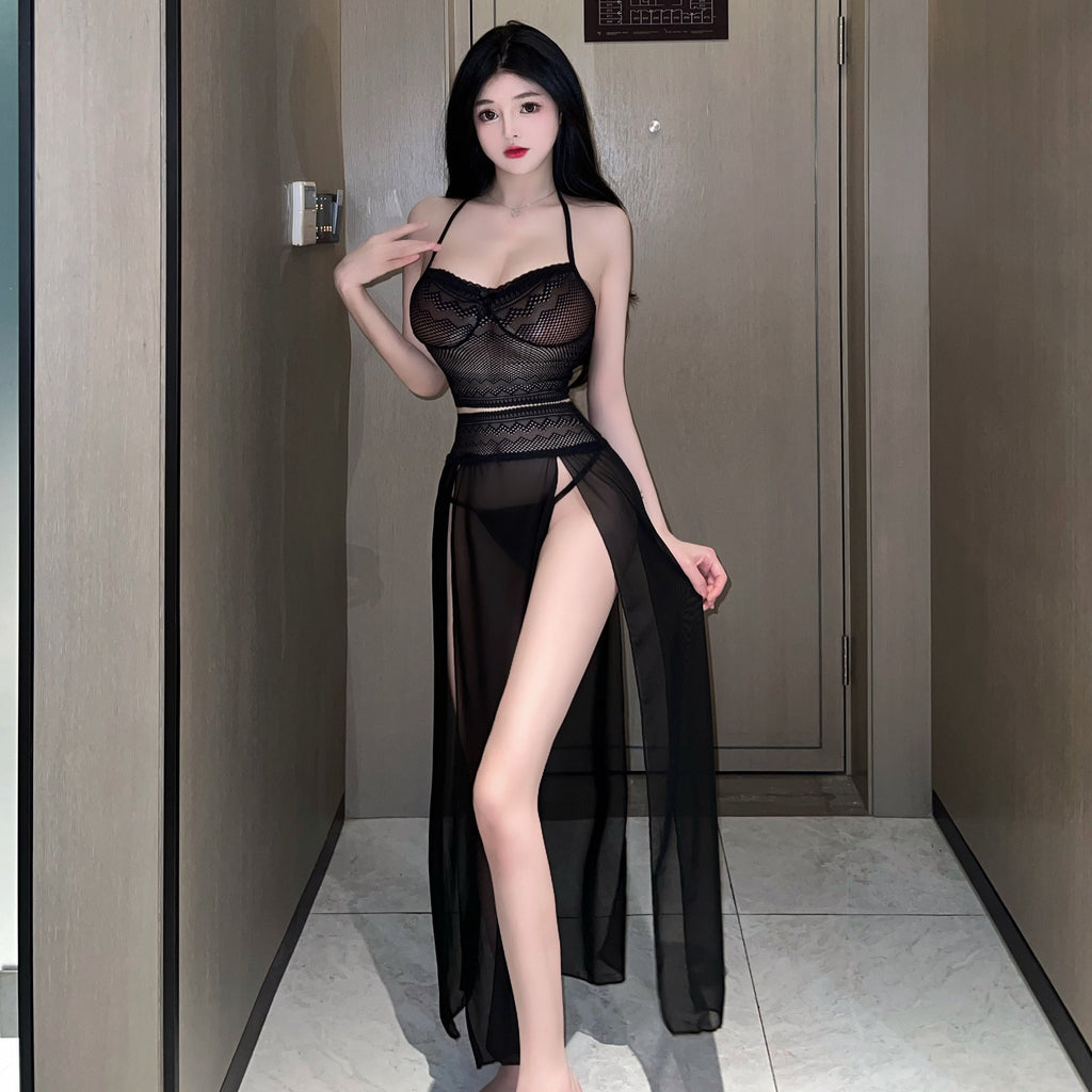 Temptation Mesh Backless Dress (Free Size) Ideal Lingerie