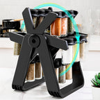 360° Rotating Spice Rack Organizer – Black | Space Saver for Lebanese Kitchens Martika