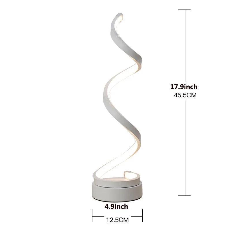 Spiral White Lamp Farawla
