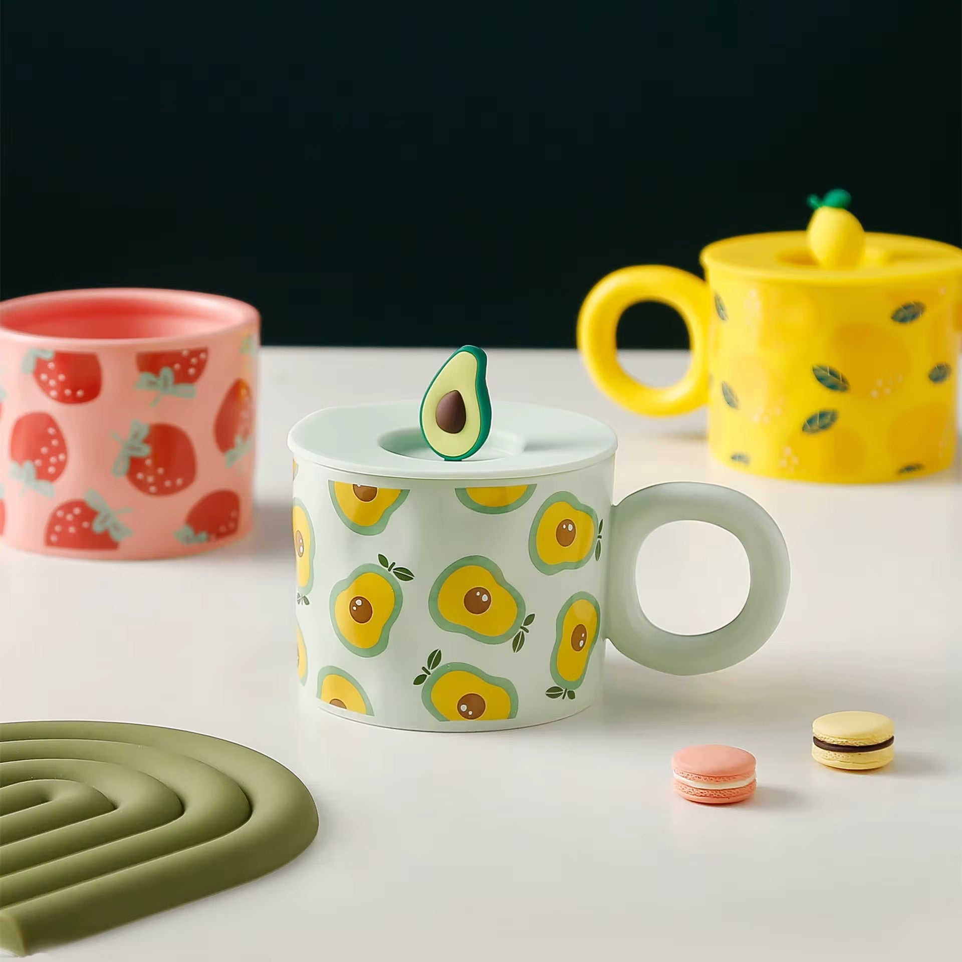 Fruits Mugs - Peach, Avocado, Lemon Farawla