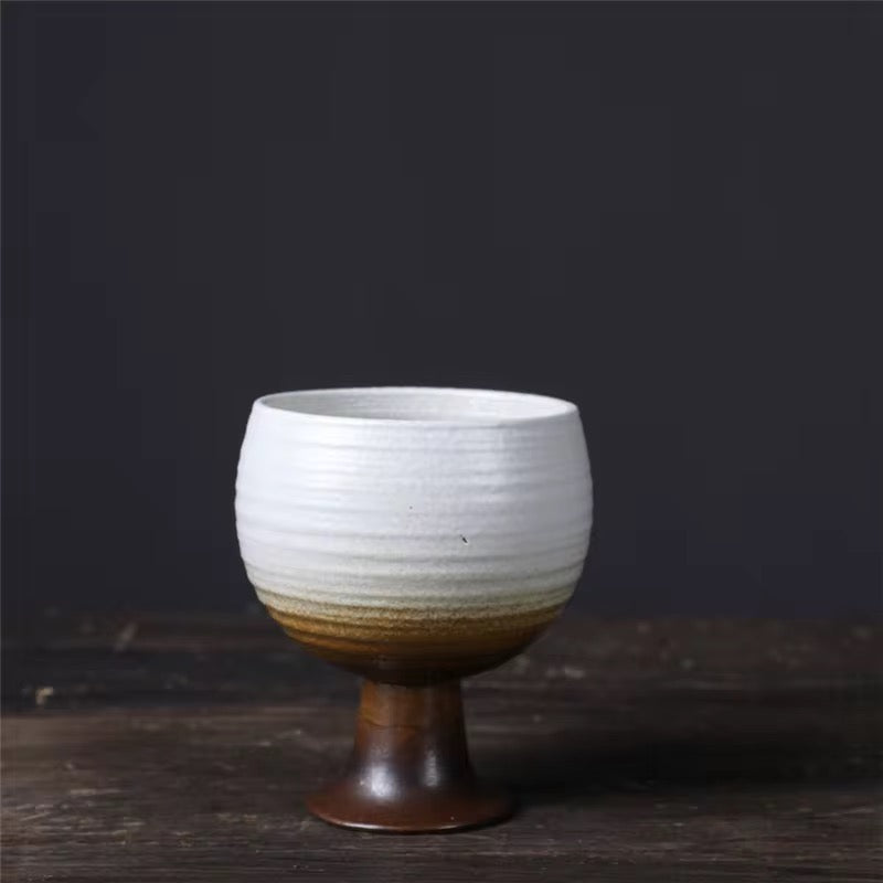 Handmade Vintage Round Cup Blue, beige, green Farawla