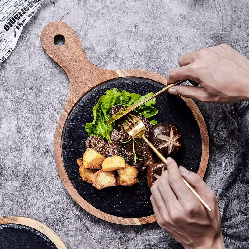 Wood & Stone Plate Small, big Farawla
