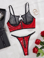 Mesh PU Leather Lingerie Dress small (fits M) Ideal Lingerie