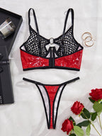 Mesh PU Leather Lingerie Dress small (fits M) Ideal Lingerie