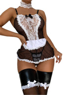Black French Maid Costume small (fits M) Ideal Lingerie