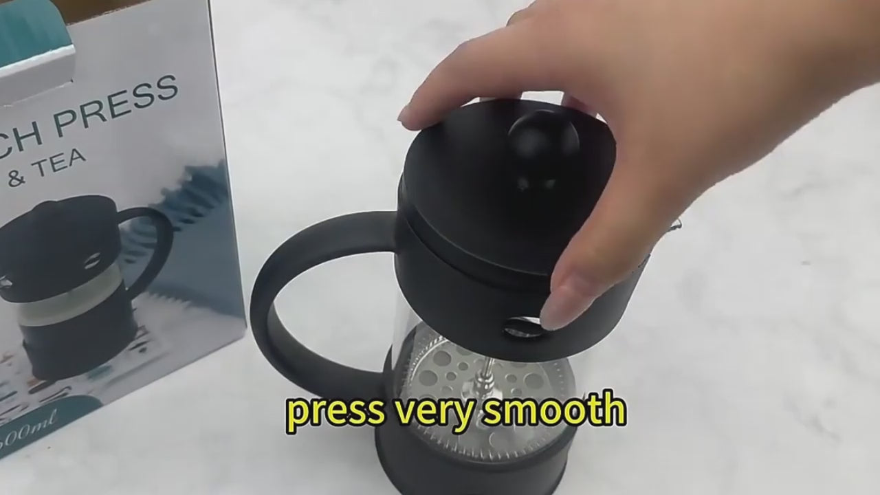 Elegant Glass French Press Coffee Maker – 350ml