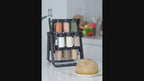 360° Rotating Spice Rack Organizer – Black | Space Saver for Lebanese Kitchens
